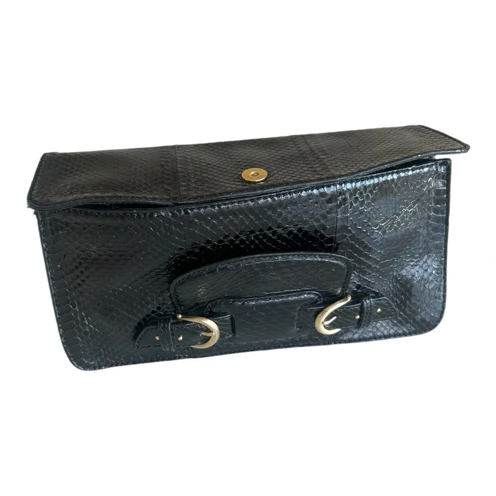 Cole Haan Collection Black Snake skin Clutch